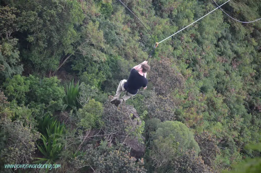 Mauritius, Casela, Zip Lining