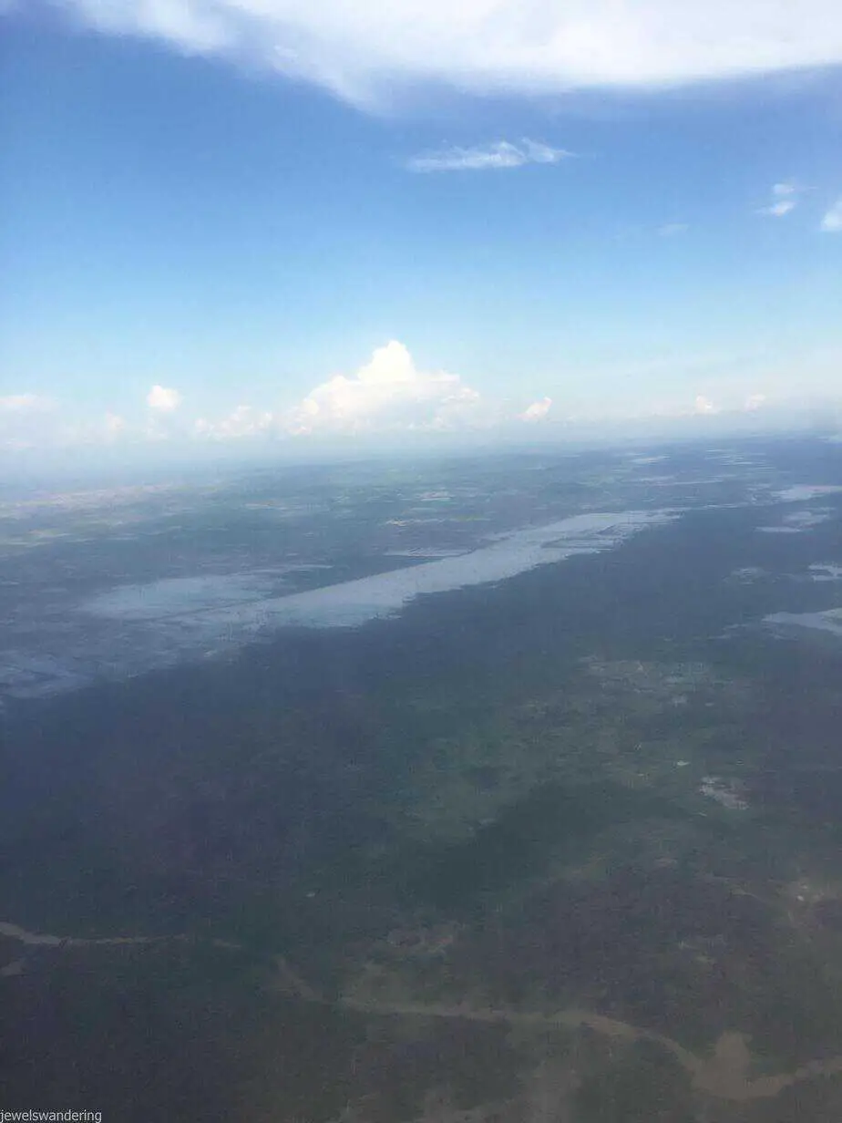 Flying into Siem Reap