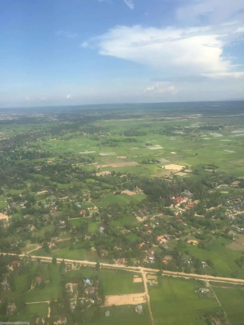 Flying into Siem Reap