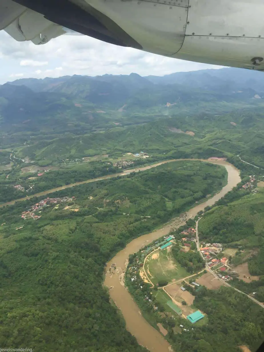 Flying into Luang Prabang