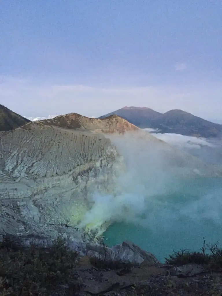 Catching the Sunrise at Ijen Crater