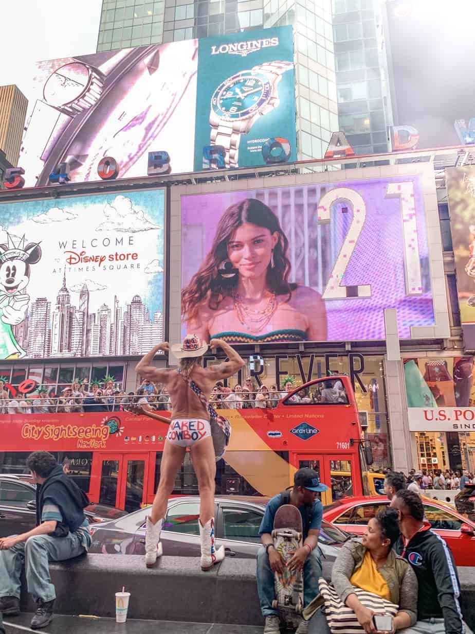 Times Square, Naked Cowboy, NYC, New York City