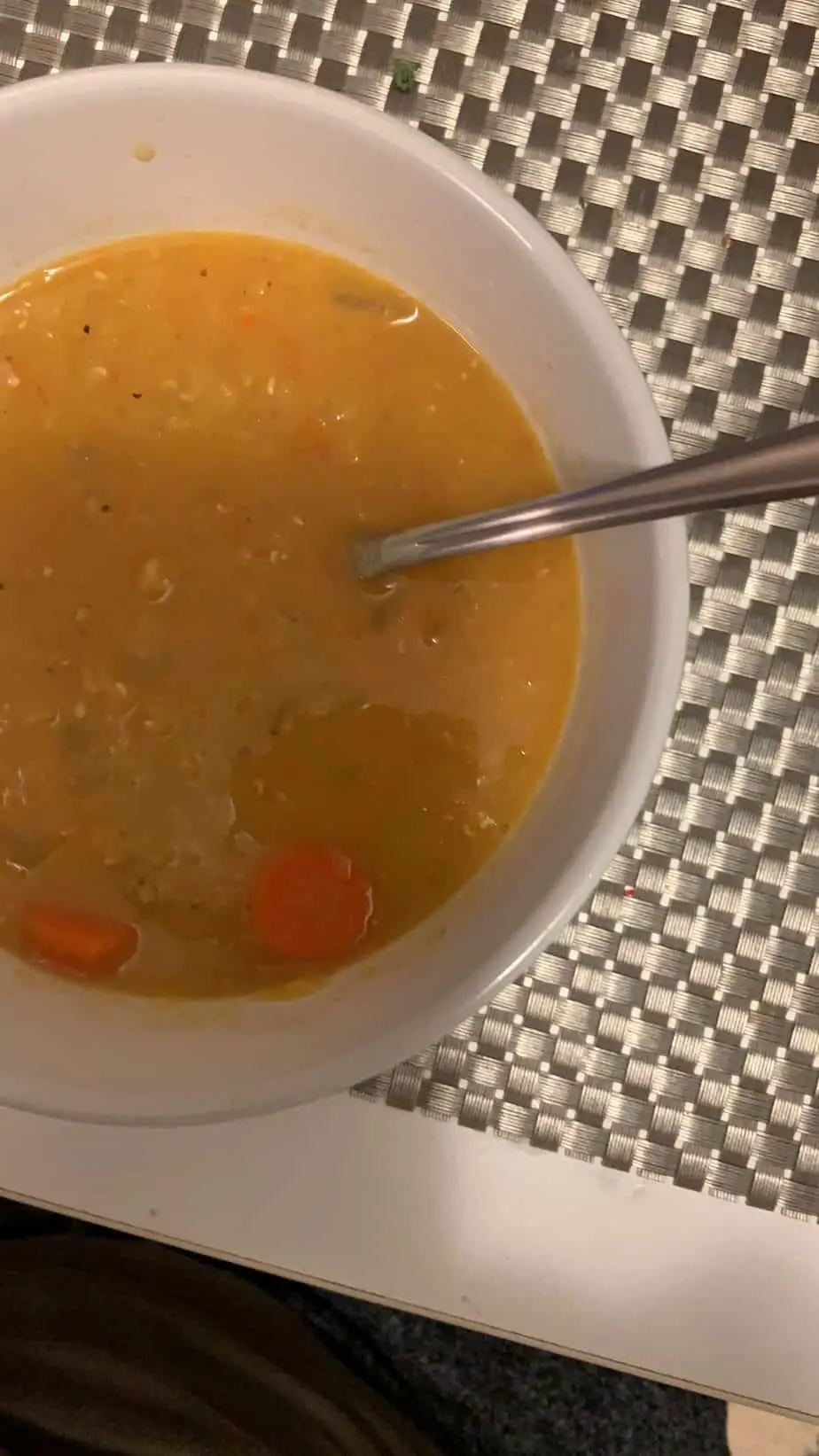 bowl of red lentil soup